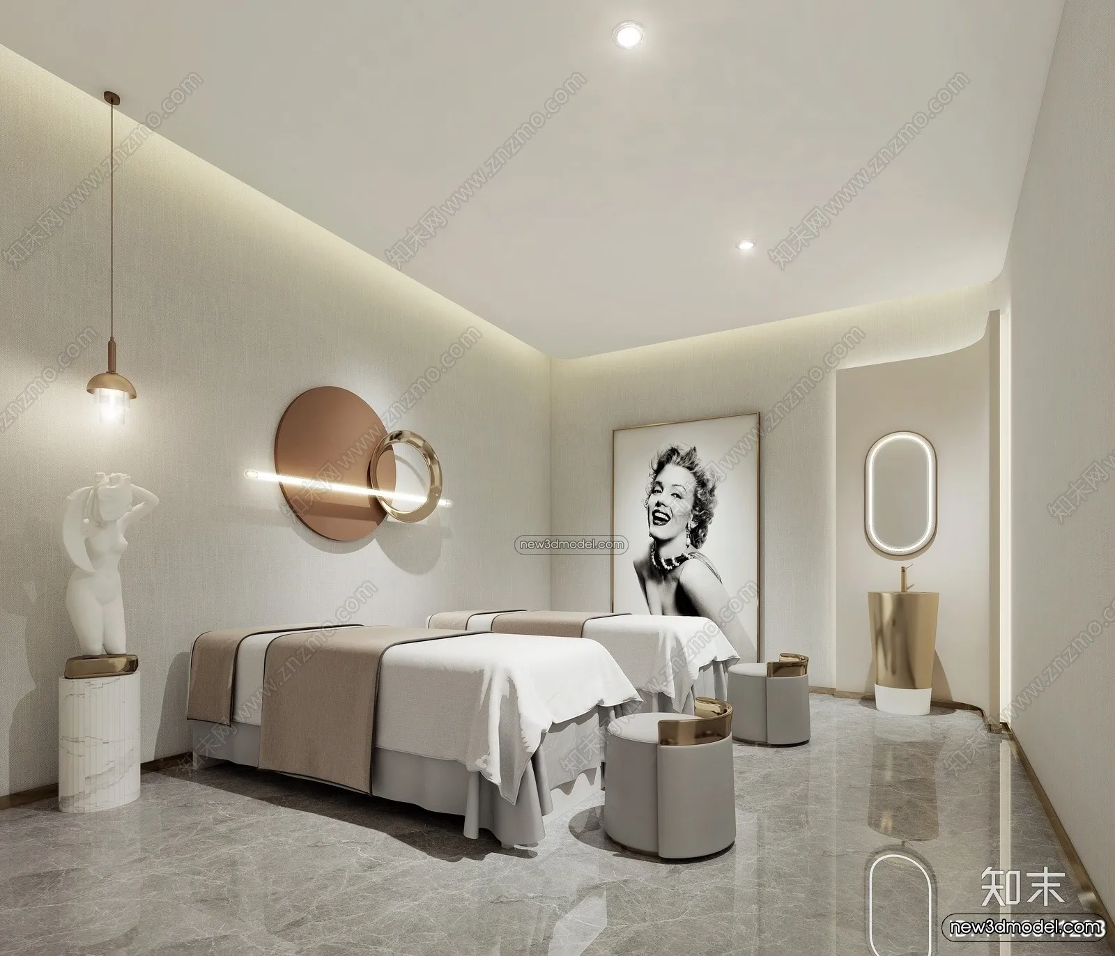 Spa And Massage - 3D Interior Scene - 3D Models - 012