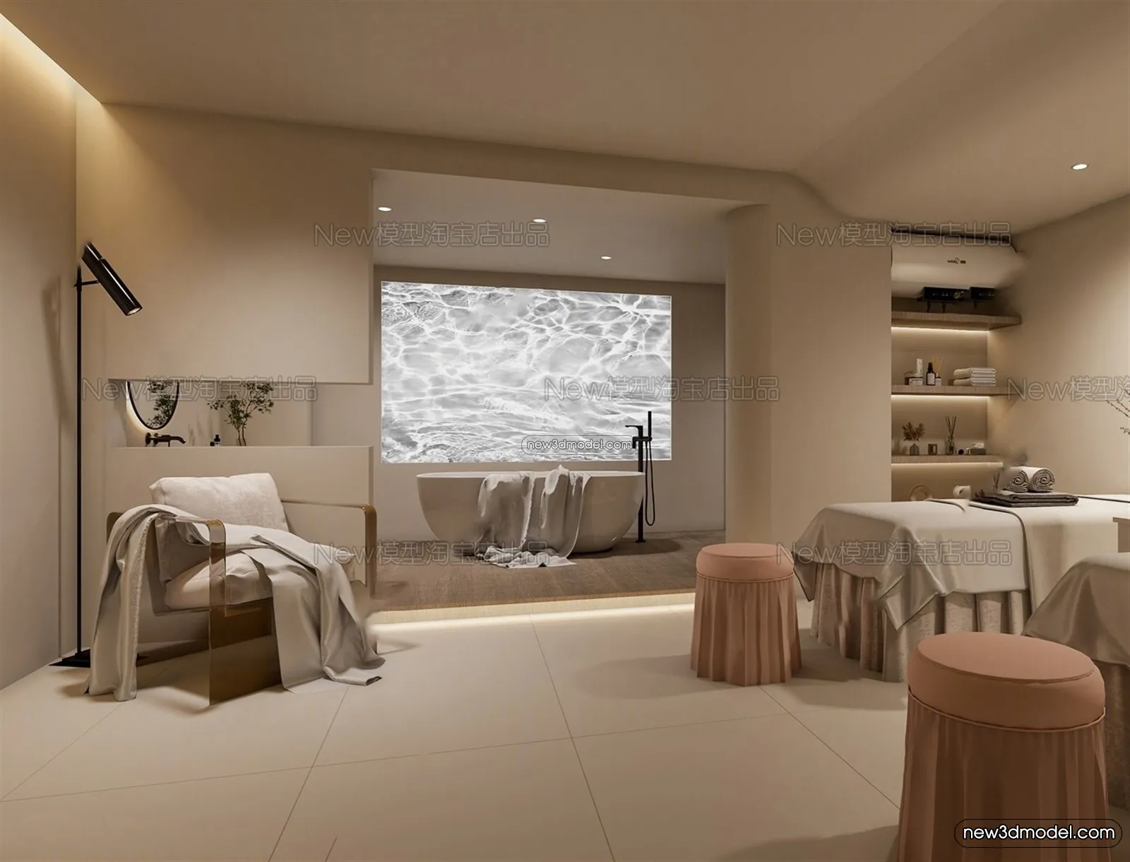 Spa And Massage - 3D Interior Scene - 3D Models - 015