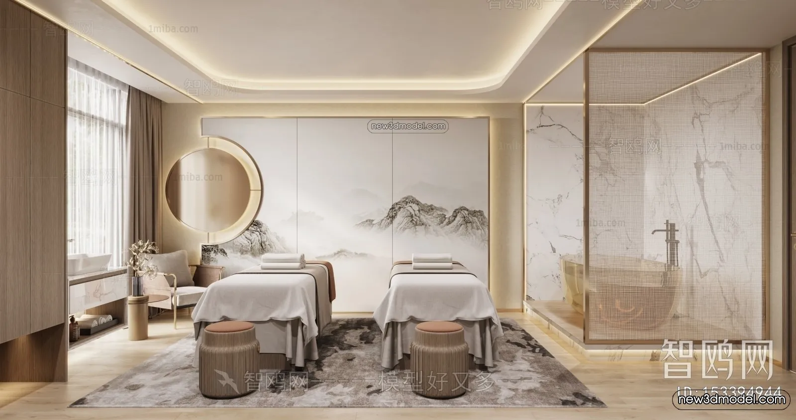 Spa And Massage - 3D Interior Scene - 3D Models - 053