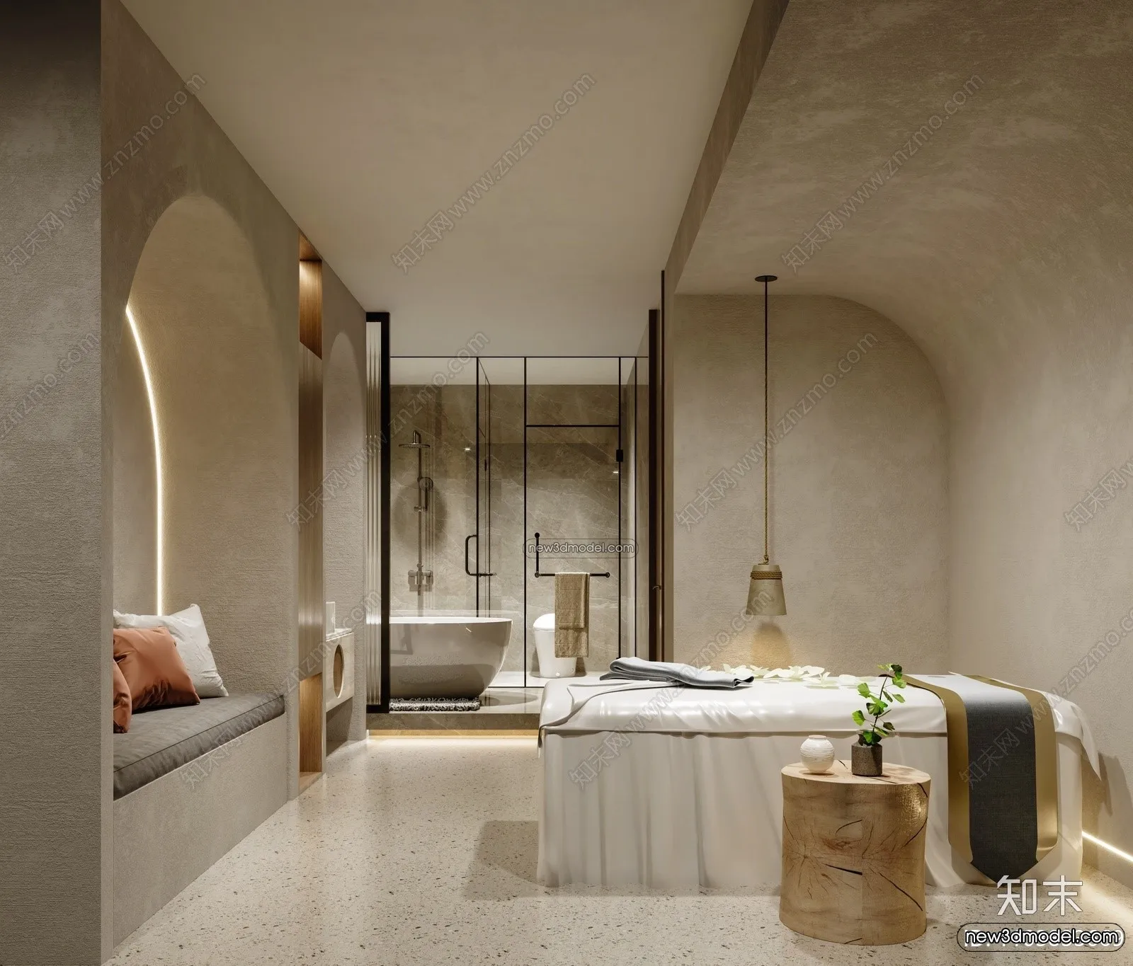 Spa And Massage - 3D Interior Scene - 3D Models - 079
