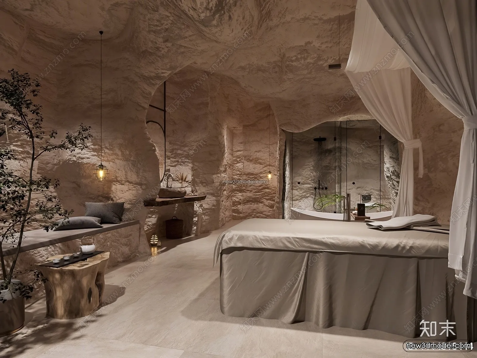 Spa And Massage - 3D Interior Scene - 3D Models - 083