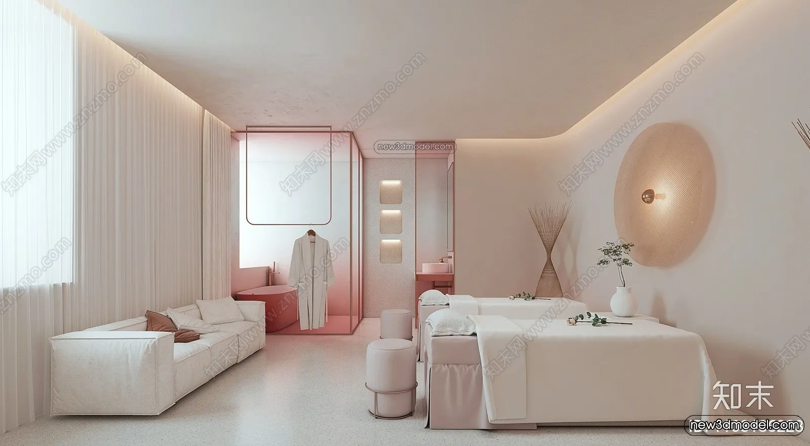 Spa And Massage - 3D Interior Scene - 3D Models - 092