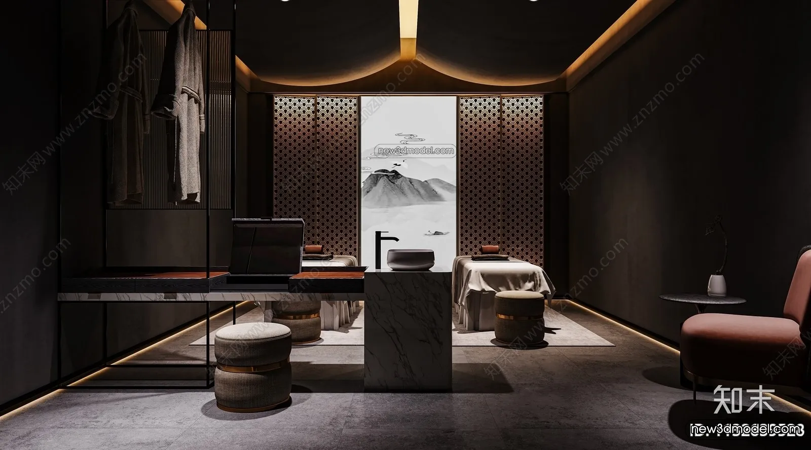 Spa And Massage - 3D Interior Scene - 3D Models - 096
