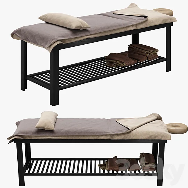 Spa Bed Massage Table 3D Model