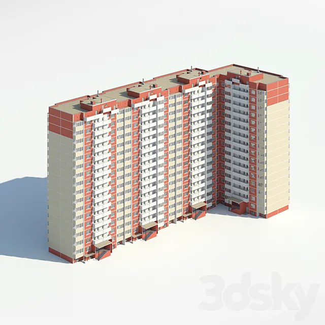 Space-block house. Series RBB-2c 3DModel