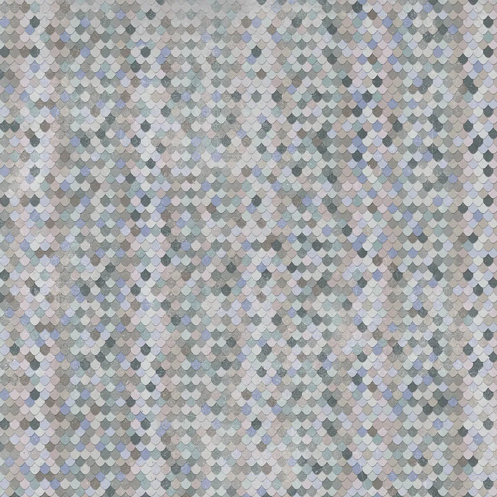 Spaghetti Wall  - Wallpaper Colorful Scales WPN 213 3D Model