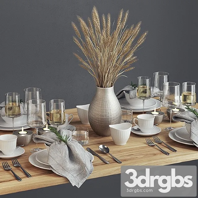 Spare tableware 3D Model Free