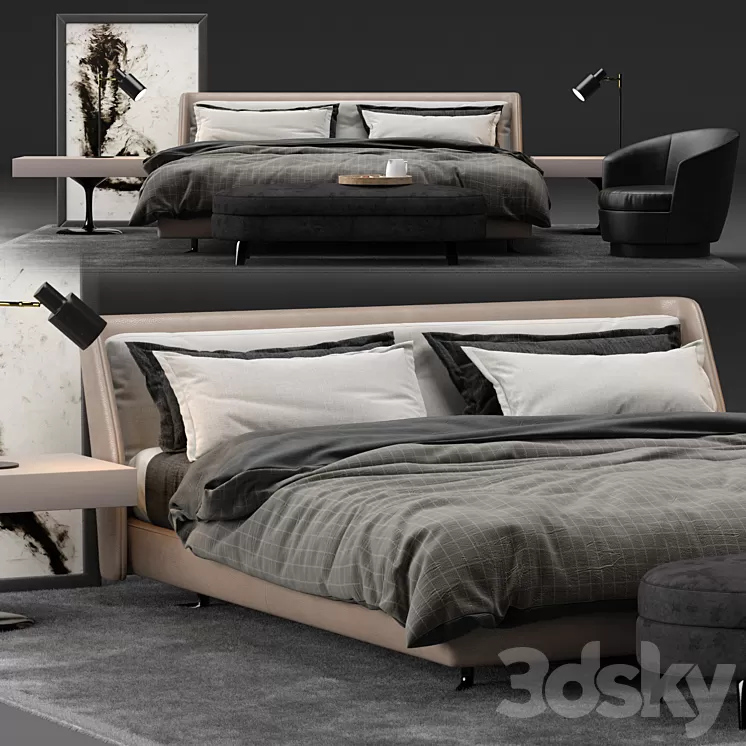 Spencer Bed - Minotti 3D Model