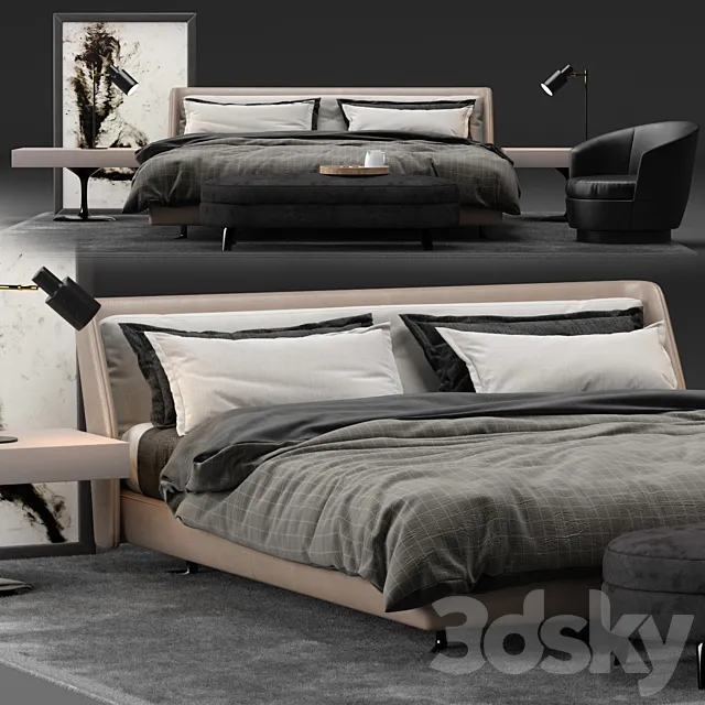 Spencer Bed - Minotti 3DModel