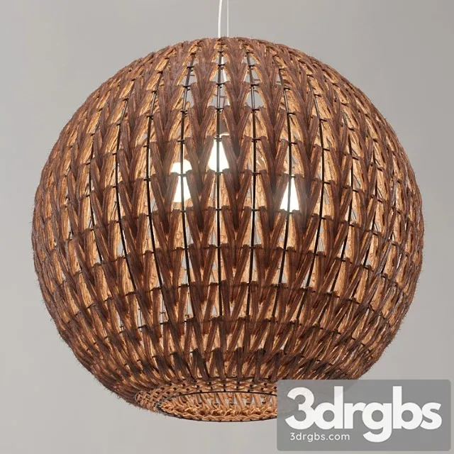 Spherical wicker chandelier (odeon light keni)