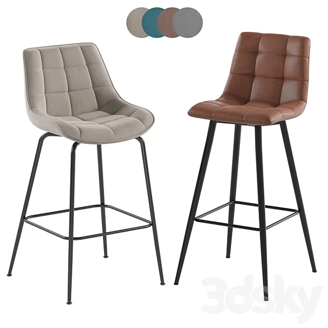 Spice B-140 barstool Mebel Vetro 3D Model