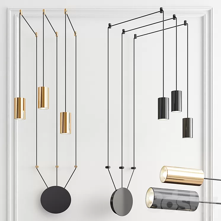 Spin Lampatron Chandelier 3D Model