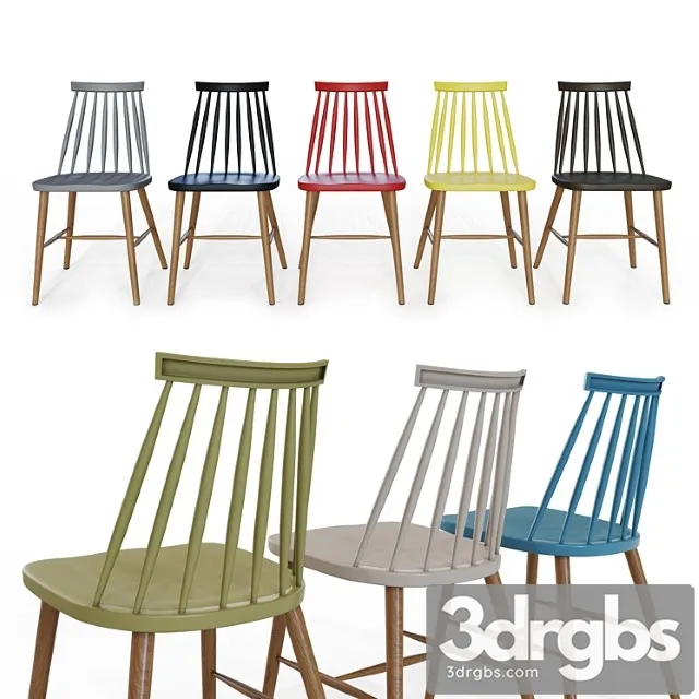 Spindle Dining Chair 3D Model Free
