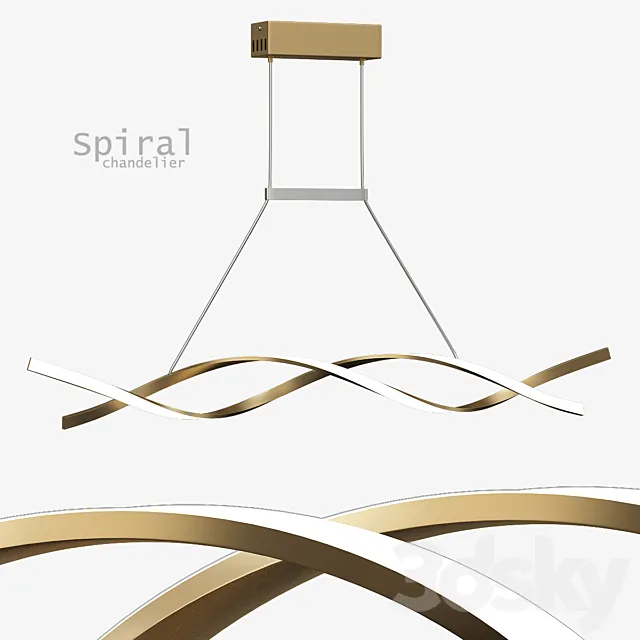 Spiral Chandelier 3D Model