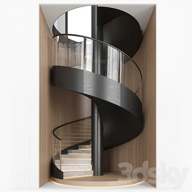 spiral stair 04 3D Model