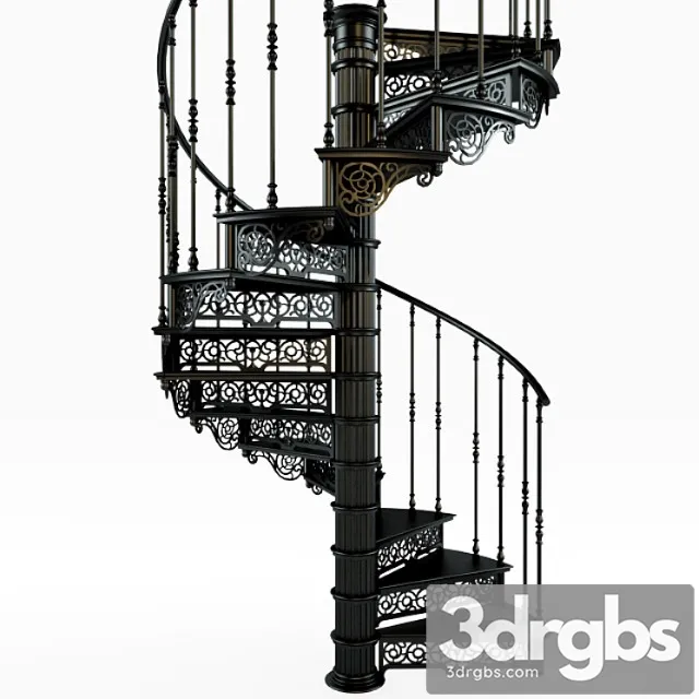 Spiral staircase 2 3D Model Free