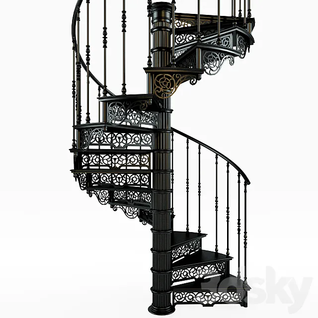 Spiral staircase _ Spiral staircase 3DModel