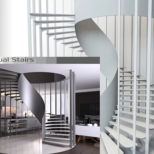 spiral staircase "Actual Stairs" 3D Model