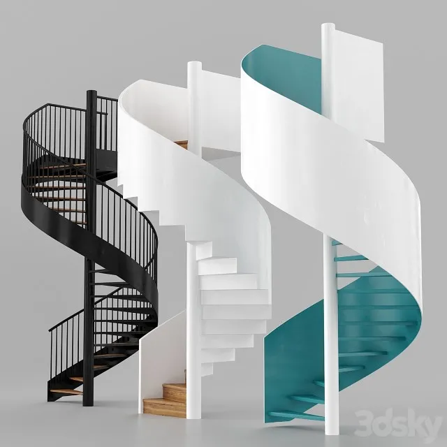 Spiral Staircases 3D Model Free