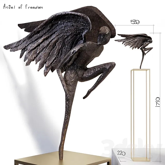 Spiritual sculpture - Angel of freedom 3DModel
