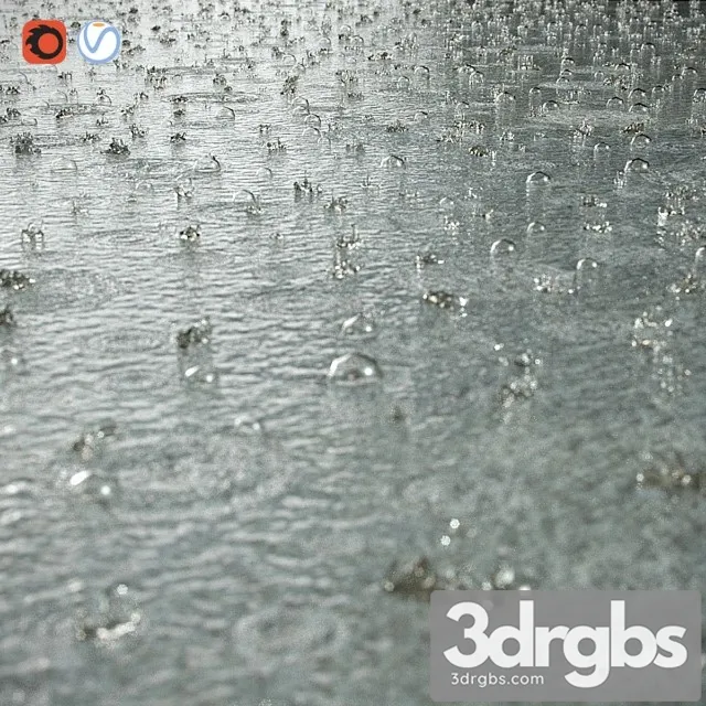Splashes Raindrops 3D Model Free