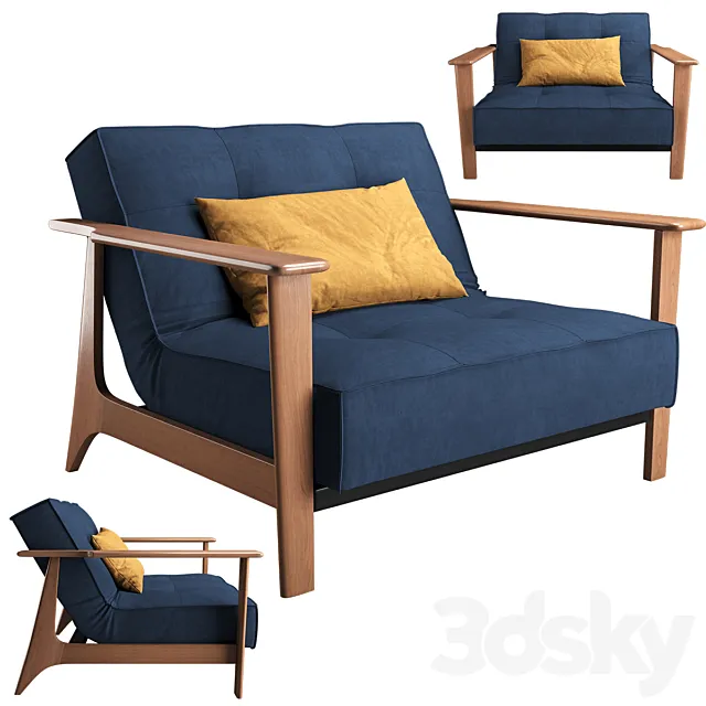 SPLITBACK FREJ armchair 3D Model