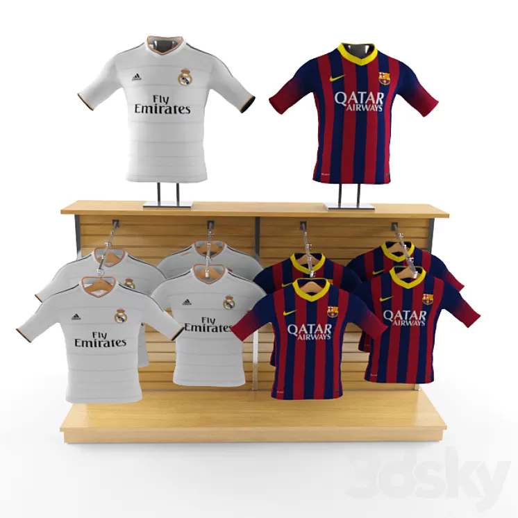 sport - shop real madrid - barselona 3D Model
