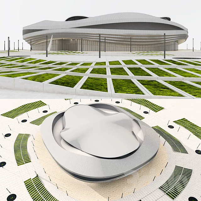 Sports Arena 3D Model