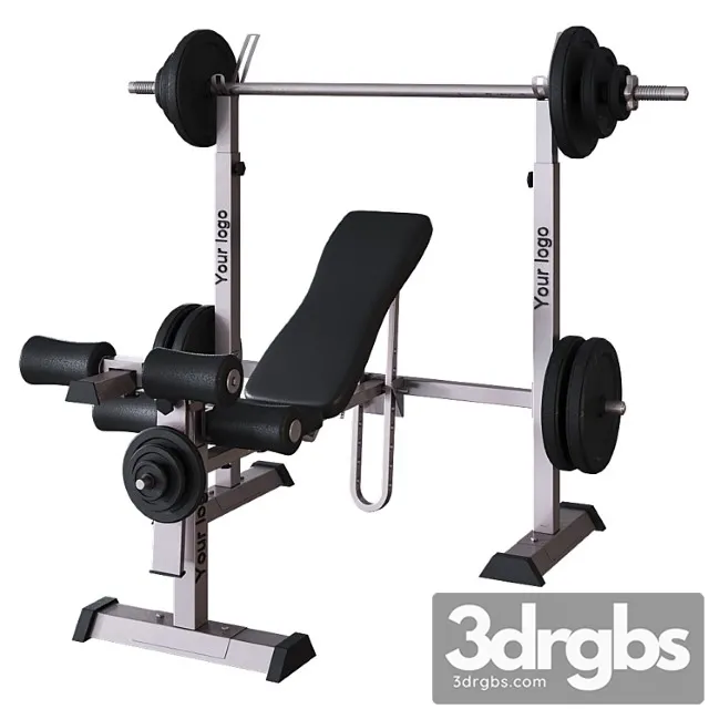 Sports bench 3D Model Free