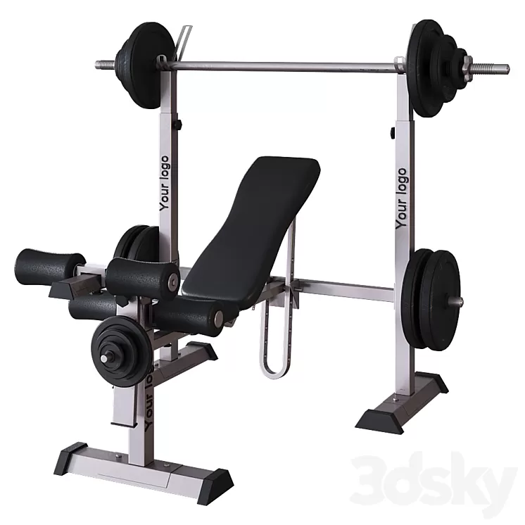 Sports bench 3D Model