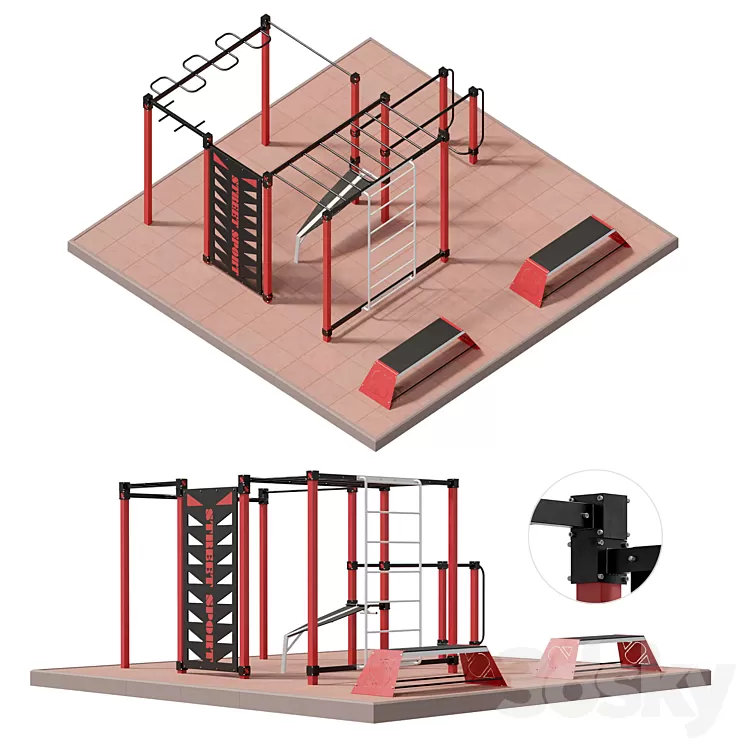 Sports complex street sport S-20 3D Model