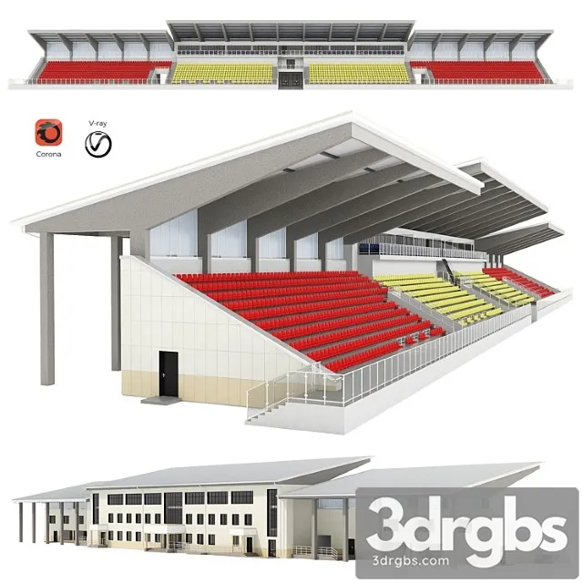 Sports tribune for spectators 3D Model Free