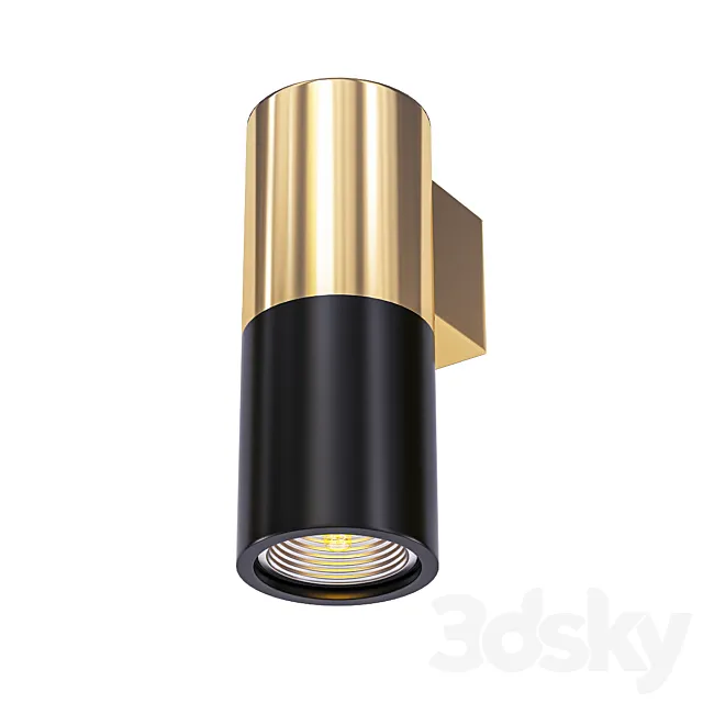 Spot Illumination Sconce Black & Copper 3D Model