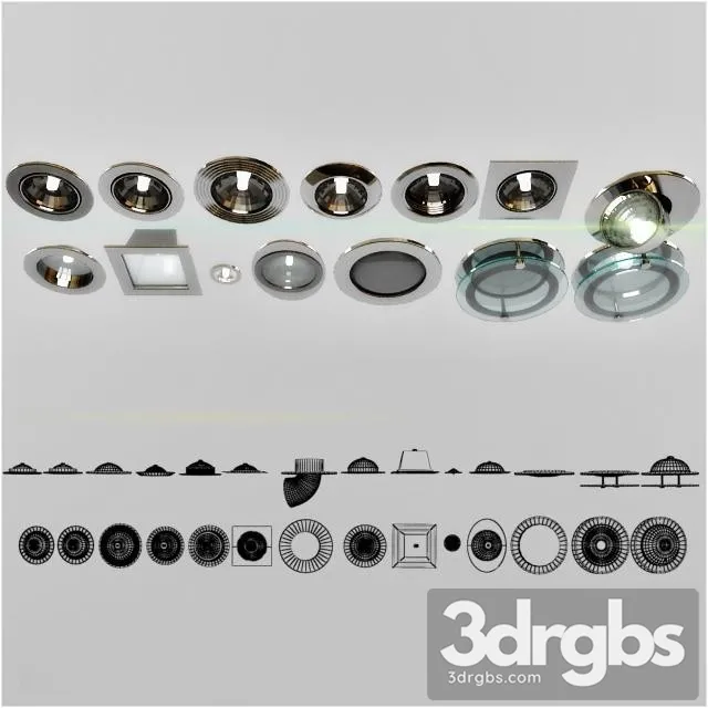 Spot Light Set 2 3D Model Free