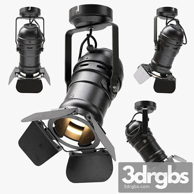 Spotlight retro loft industrial 3D Model Free