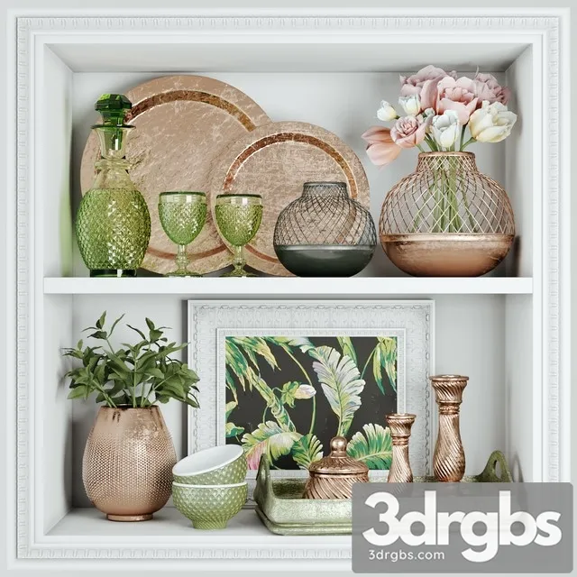 Spring Decorative Set 3D Model Free