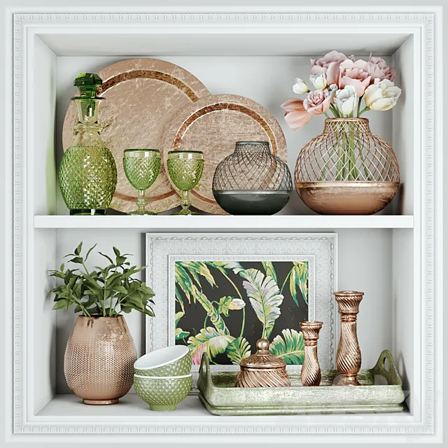 Spring decorative set 3DModel