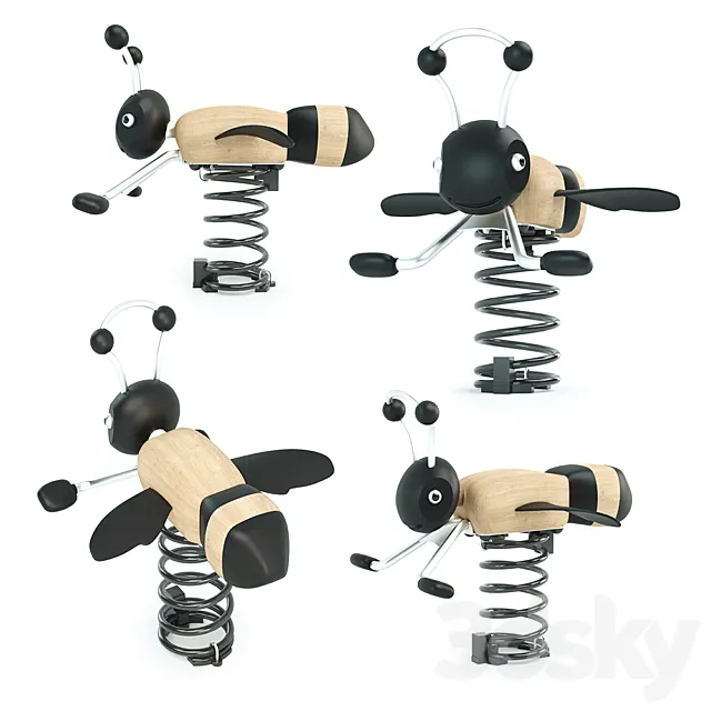 Spring rocking Kompan Bee 3D Model
