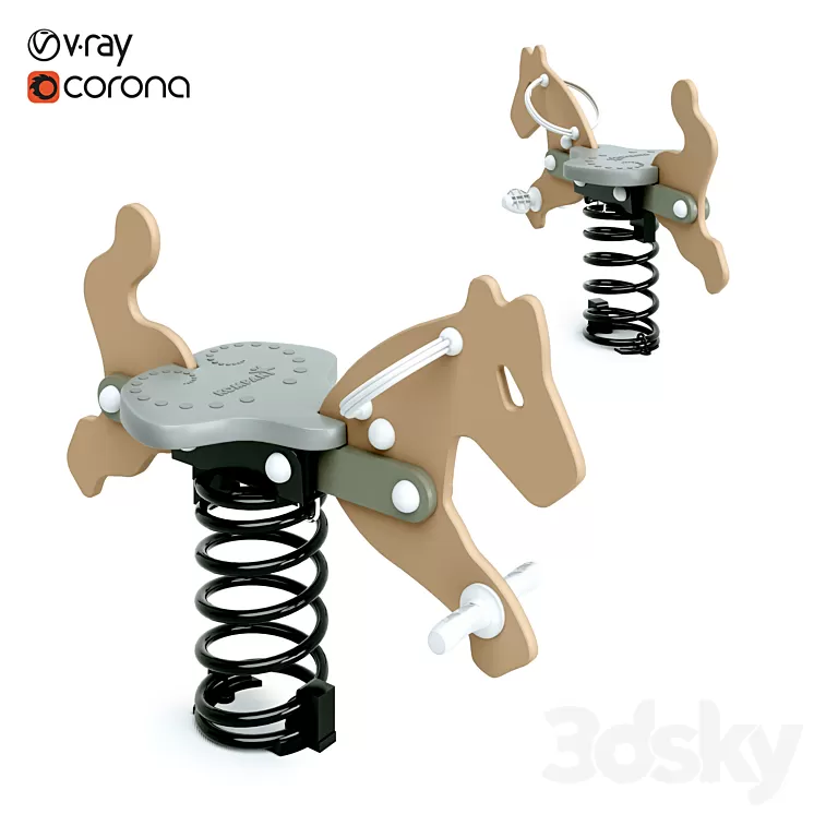 “Spring swing “”Cougar Puma”” Kompan” 3D Model