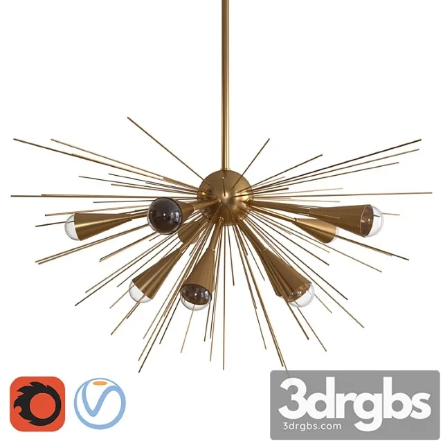 Sputnik chandelier 3D Model Free
