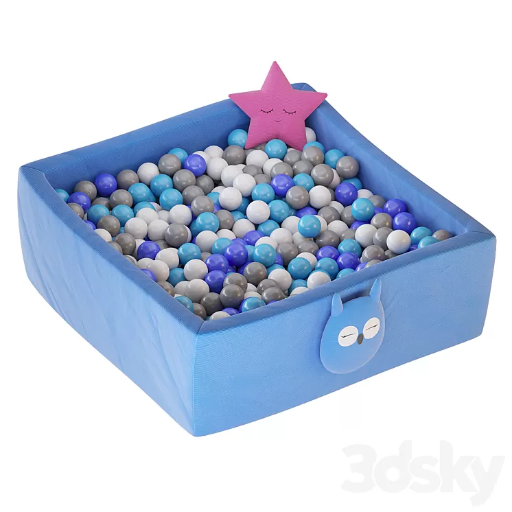 Square ball pool 3D Model
