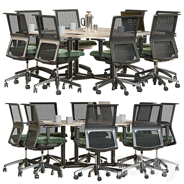 square conference table 3DModel