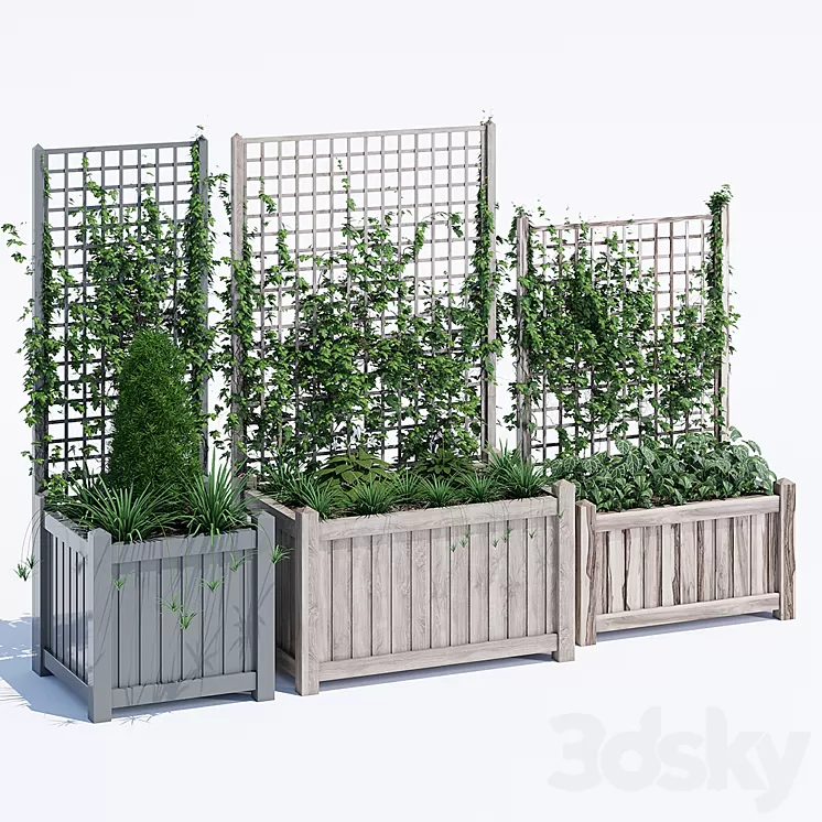 Square trellis 3D Model
