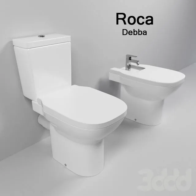 Squat toilet and bidet Roca Debba 3D Model