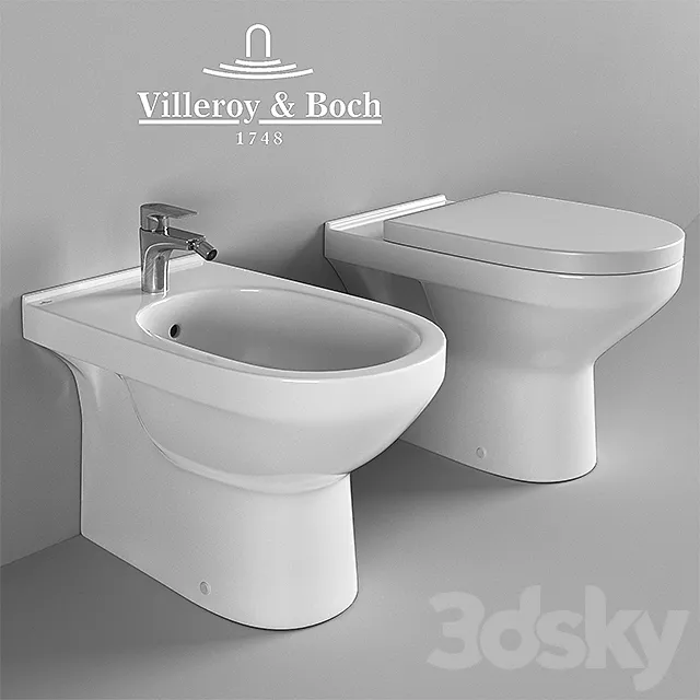 Squat toilet and bidet Villeroy Boch O'Novo 3DModel