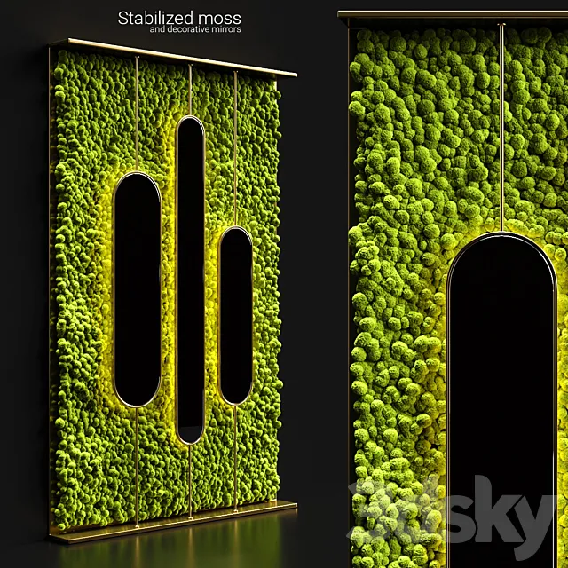 Stabilized moss and mirrors 3D Model