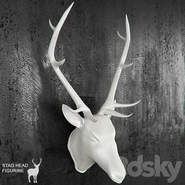 Stag Head figurine 3DModel