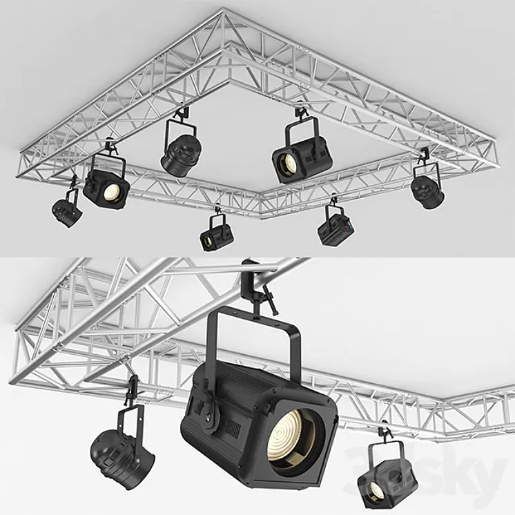 Stage light assembly 3D Model