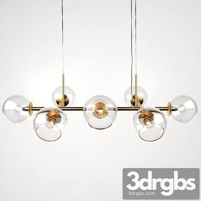 Staggered glass chandelier 3D Model Free