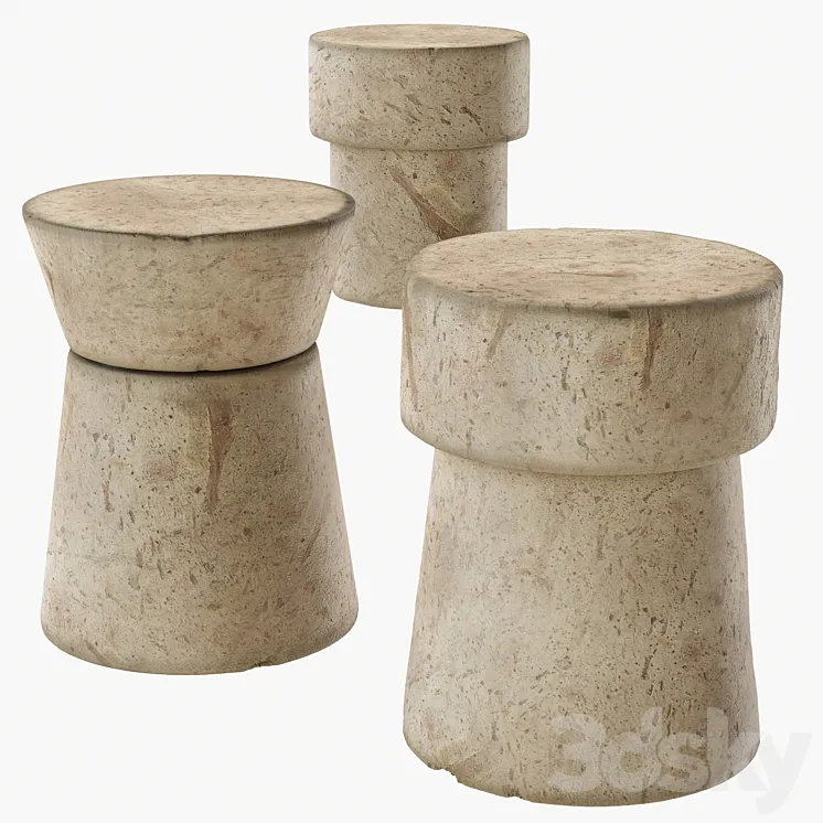 stahlandband PINNON STONE STOOL 3D Model Free